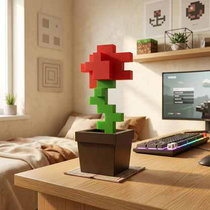 Pixel Bloom Rose