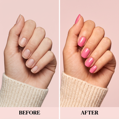 Before and after using the Pocket Salon Kit